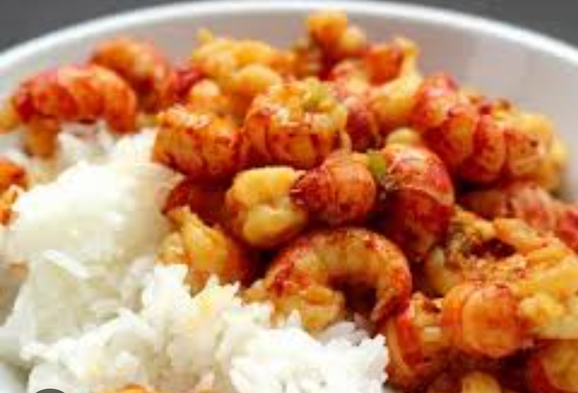 arroz donburi con gambas