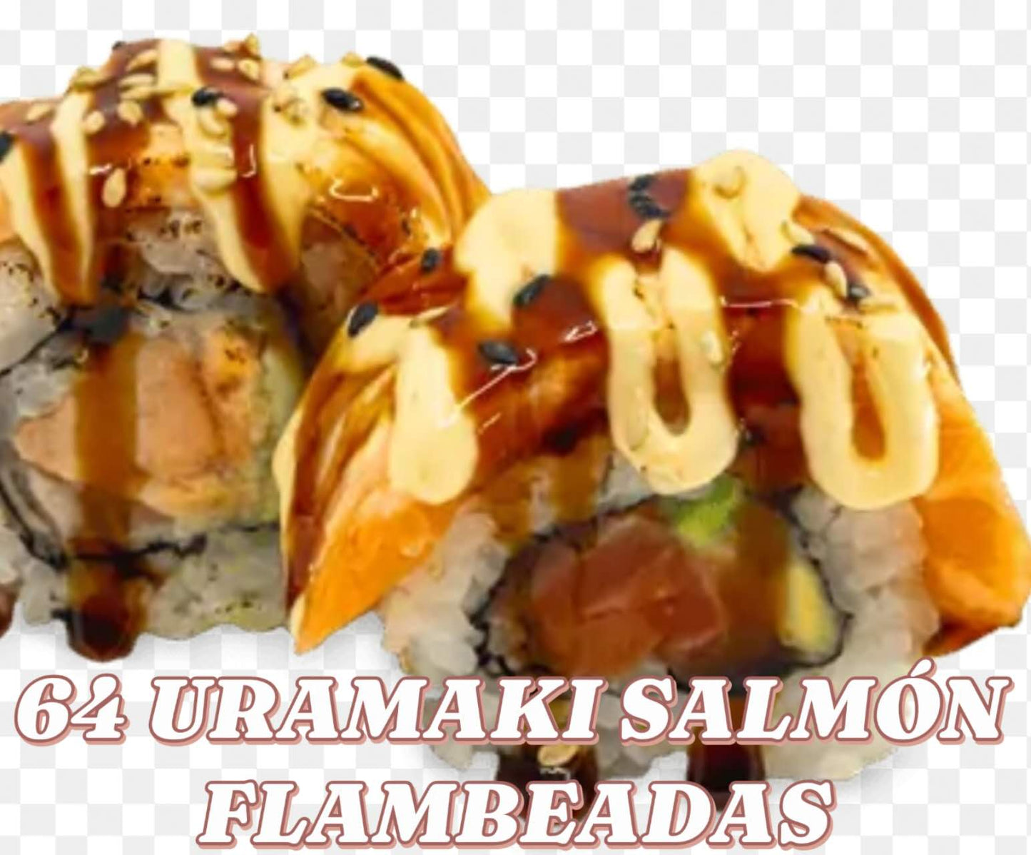 Uramaki de Salmon Flambeado